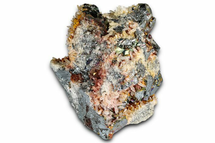 Lustrous Iridescent Hematite Crystal Cluster - Italy #351792